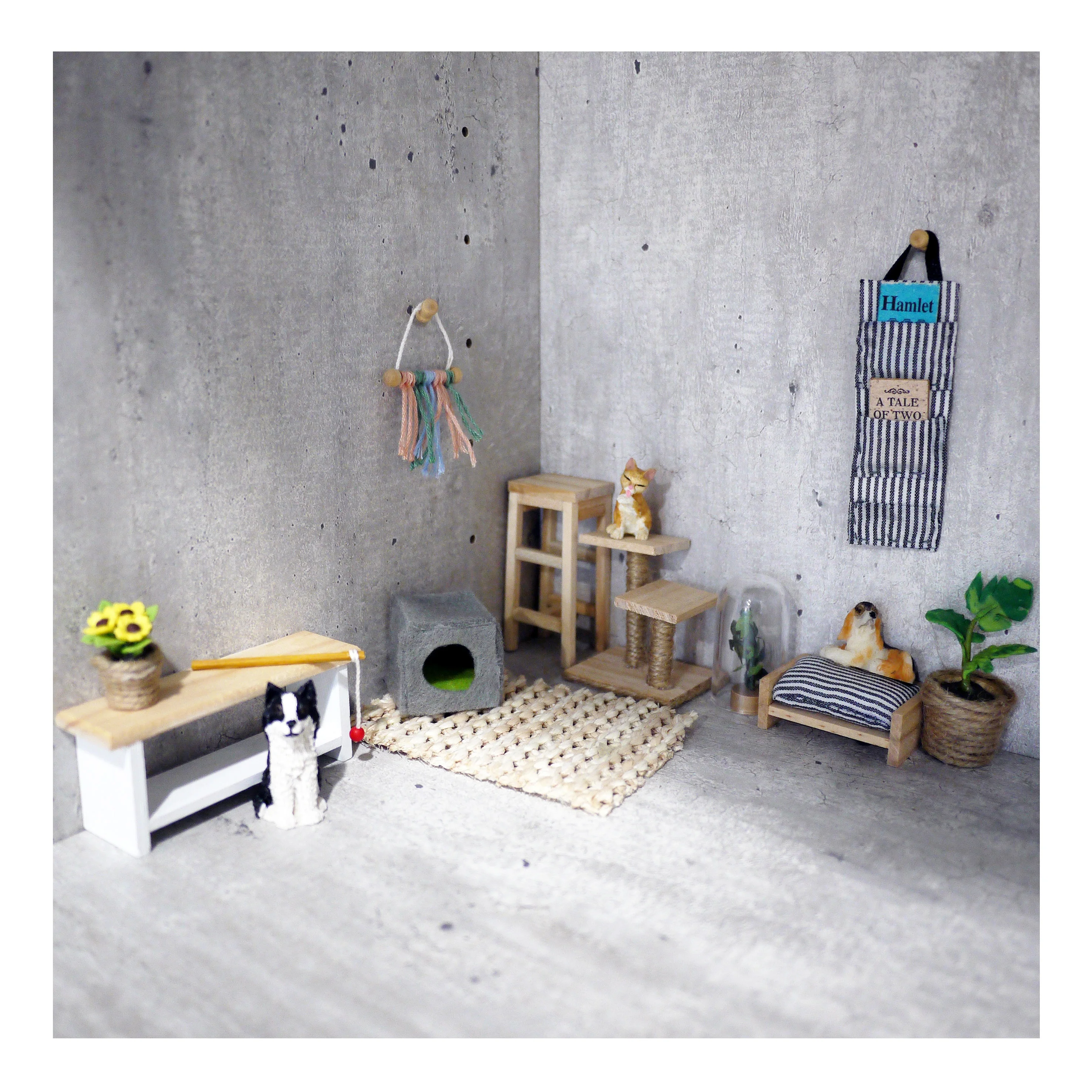 Miniature 2022 Dollhouse 1:12 DIY Pets Furniture Toys