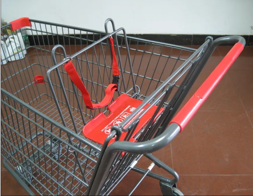 MOQ 50 PCS 220L Supermarket Steel Shopping Cart, Grocery Metal Cart