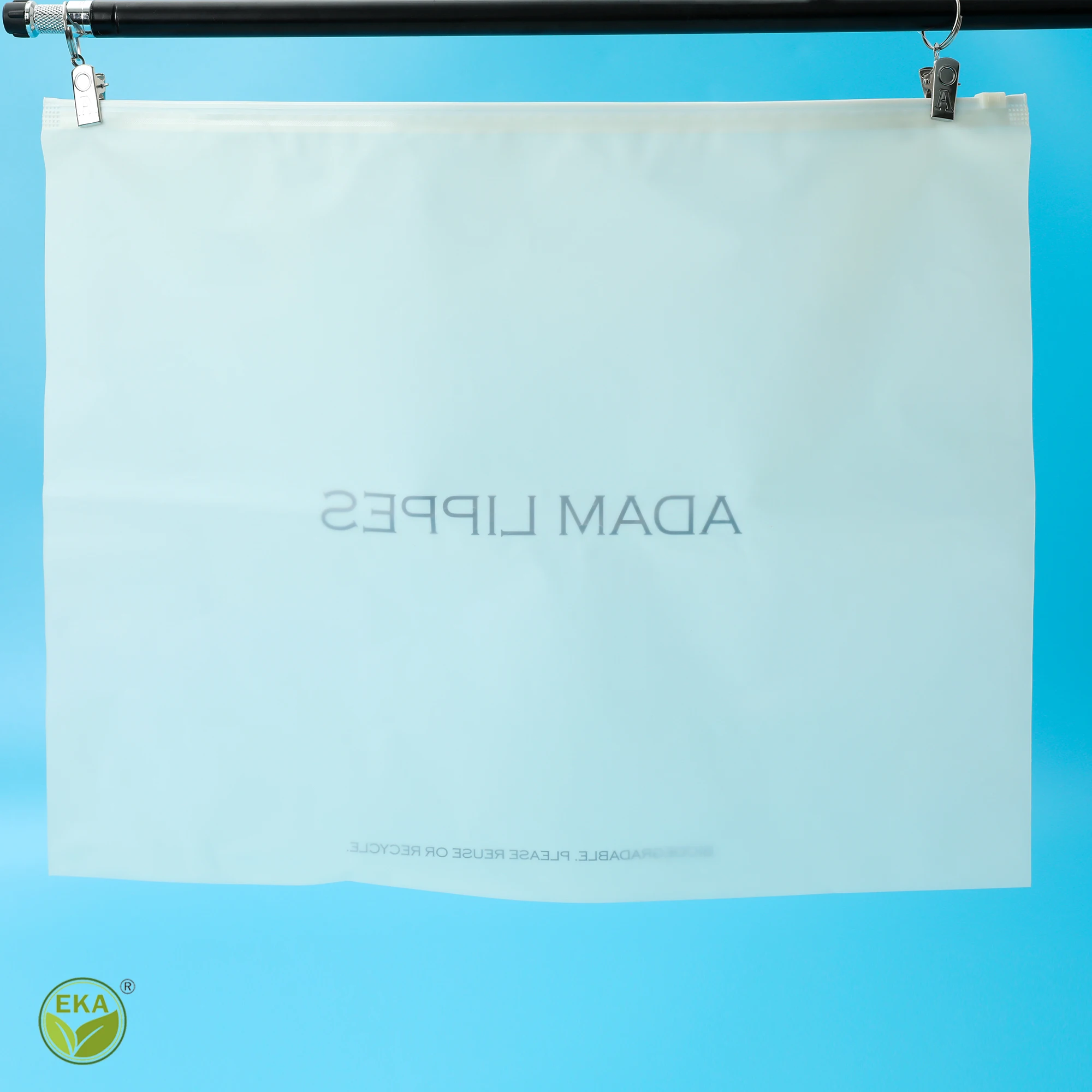 EKA 100% PLA биоразлагаемый кукурузный крахмал мешок для одежды устойчивая упаковка с пользовательским печатным логотипом