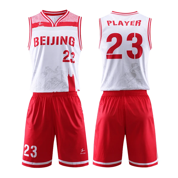 
Factory made high quality fashion oriented Printed Basketball Wear Hot selling High quality low price basketball uniform 