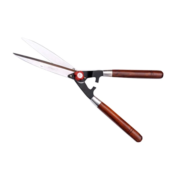 Hedge Shear With Length Of Blade 250mm Garden Shear Pruning Carbon Hedge Shears Long Wooden Handle Garden Tools