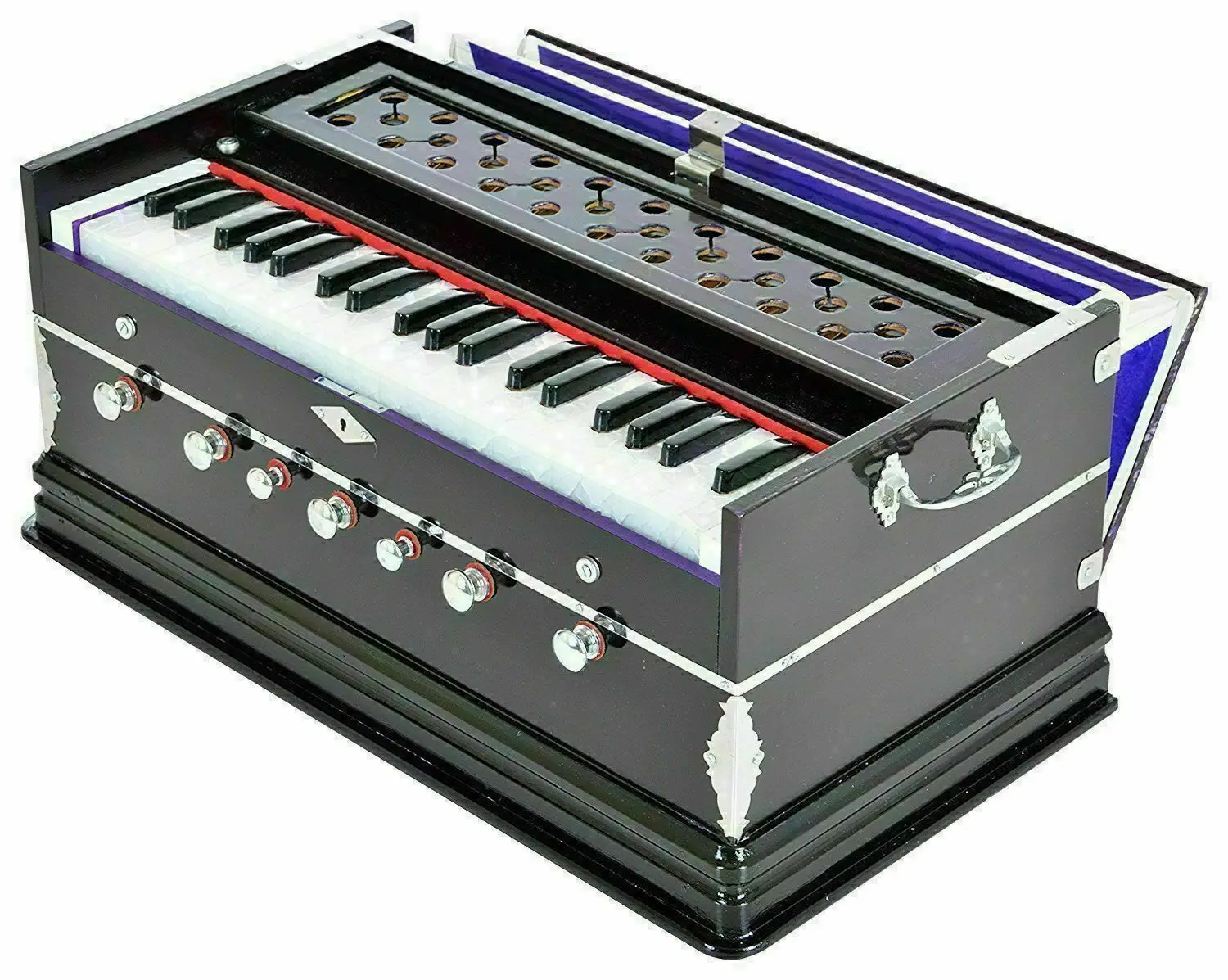 Harmonium 7 Stopper Double Bellow High Class Sound Laying Style Harmonium 39 Key 3.25 Octave Harmonium Long Sustain Sound