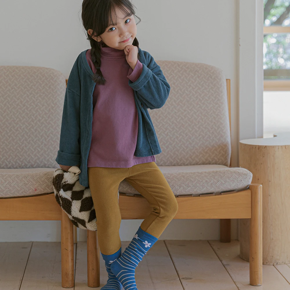 DE MARVI Kids Toddler Half turtleneck pola T-shirts Boys Girls Winter Fashion Wholesale Korean Manufacturer MADE IN KORE