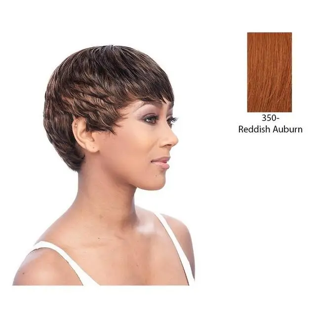 Human Hair Wig Is An Indian Tara Wig,Dark Ginger / Orange Red