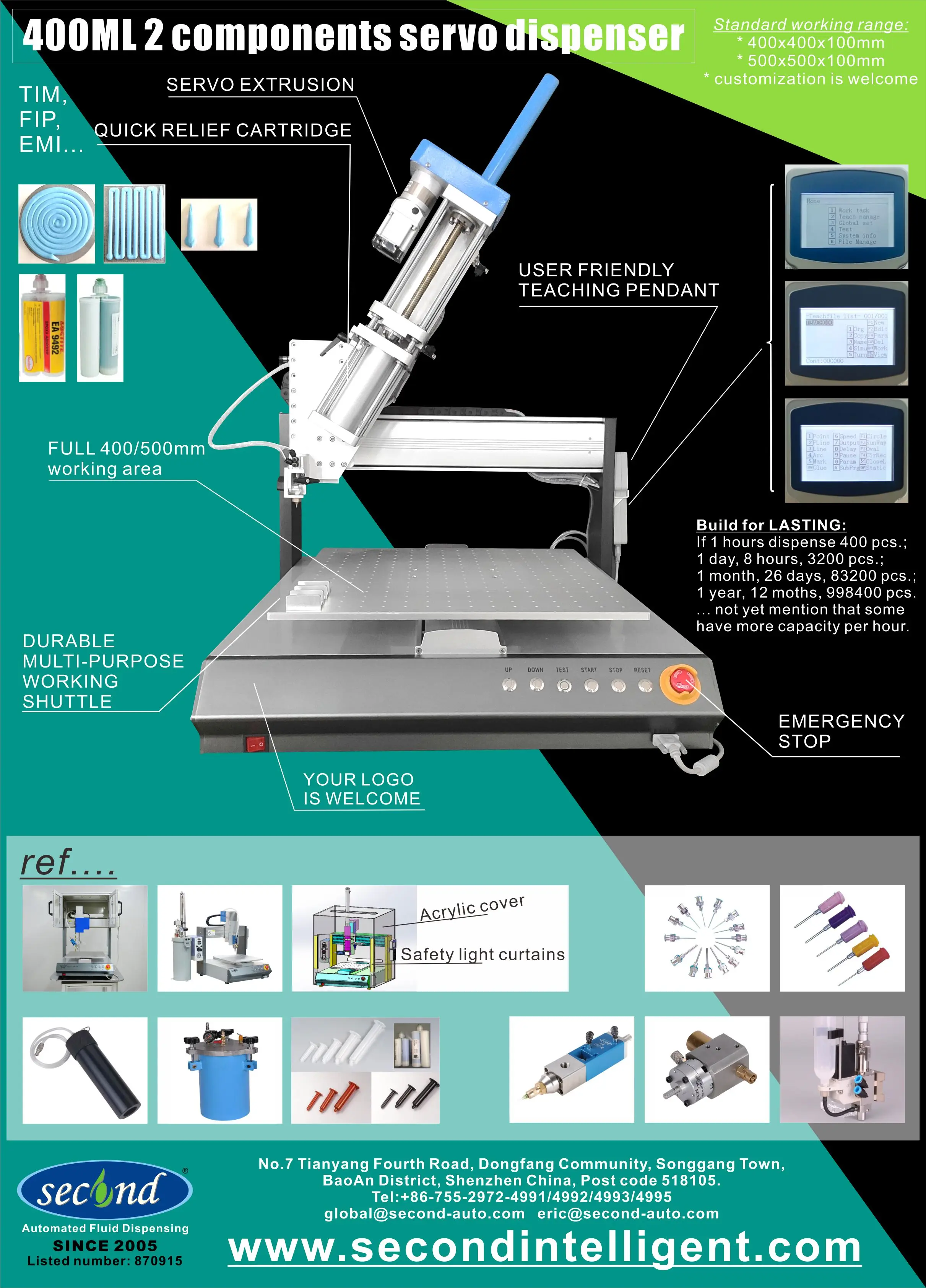 High accuracy desktop two component dispensing machine for AB glue glue dispenser