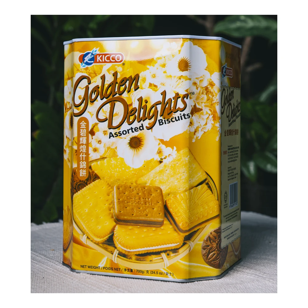 Chocolate/ Lemon/ Milk/ Coffee/ Plain Assorted Cream Crackers Biscuit Tin