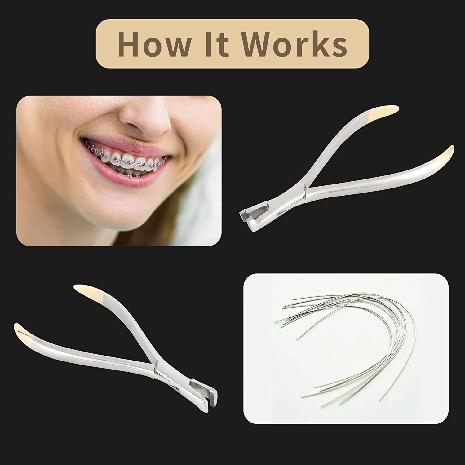 dental distal end cut plier with mini head & longer handle, hold & cut hard and soft wire orthodontic cutter dental surgical ins