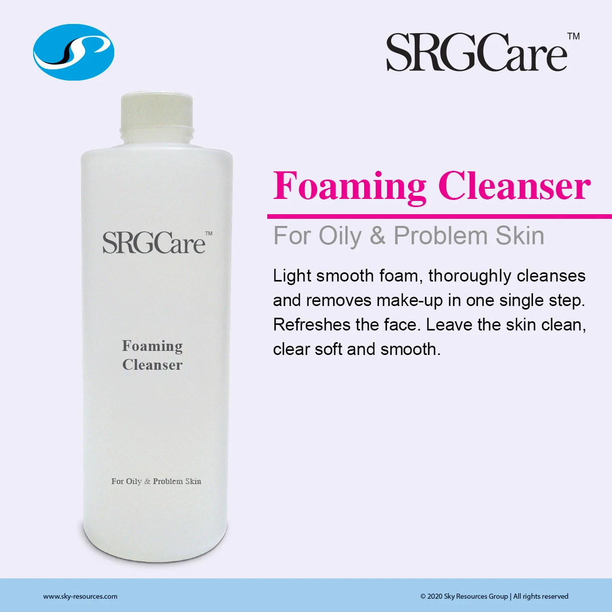 500ml Oily Skin Facial Foaming Cleanser Gentle can remove oil sebum and makeup effectively Makeup remover for day and night OEM