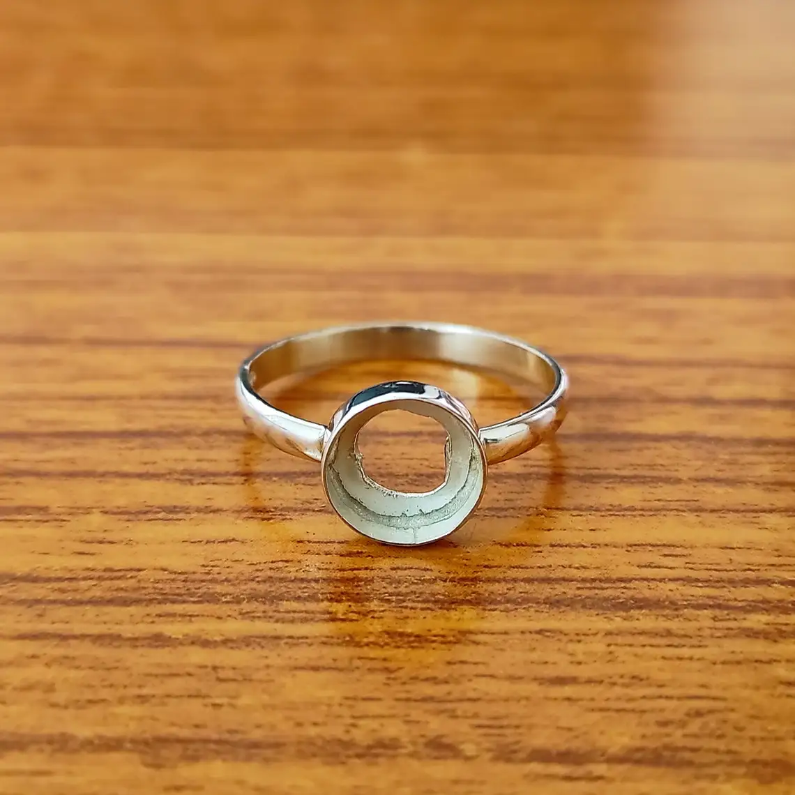 Pure Solid Sterling S925 Silver Plain Bezel Cup Ring 12 MM Round Collet Without Gemstone Dainty Jewelry Best Wholesale Supplier