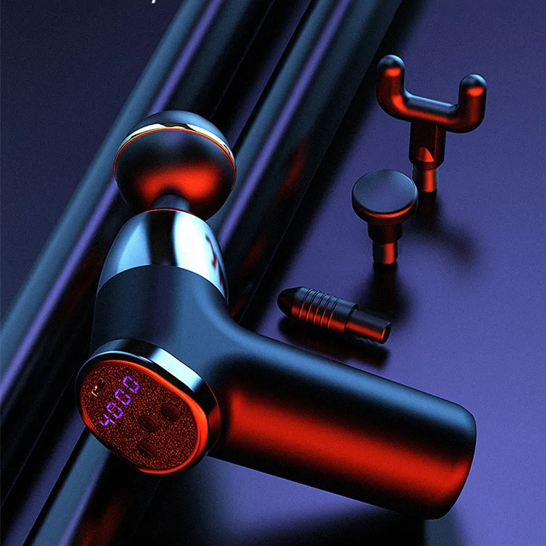 Mini massage gun heat body percussion fascia mini massage gun with case