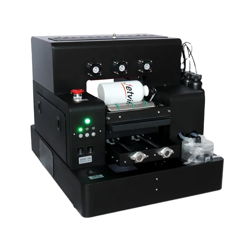 Jetvinner New Design A4 UV flatbed A1630 Type+ Bottle Printer phone cover printing  Machine For Epson Photo L805 a4  uv printer