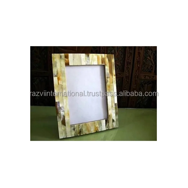 White border resin photo frames flat edge photo frame
