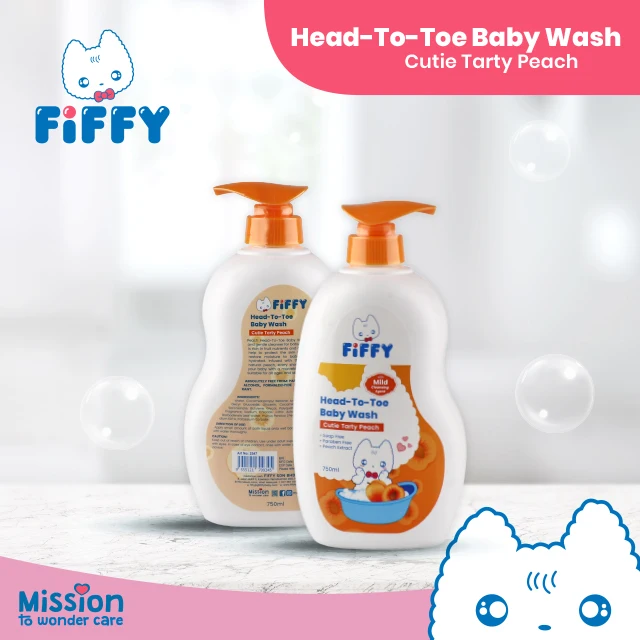 FIFFY Baby bubble wash с ароматом персика и гелем для душа с алоэ вера
