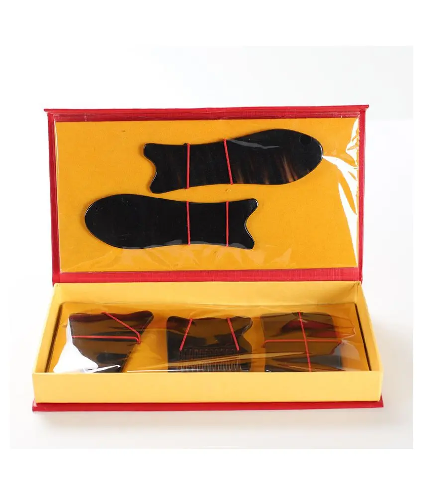 Тарелка Для Массажа Гуаша Черный рожок буйвола треугольная тарелка для соскабливания