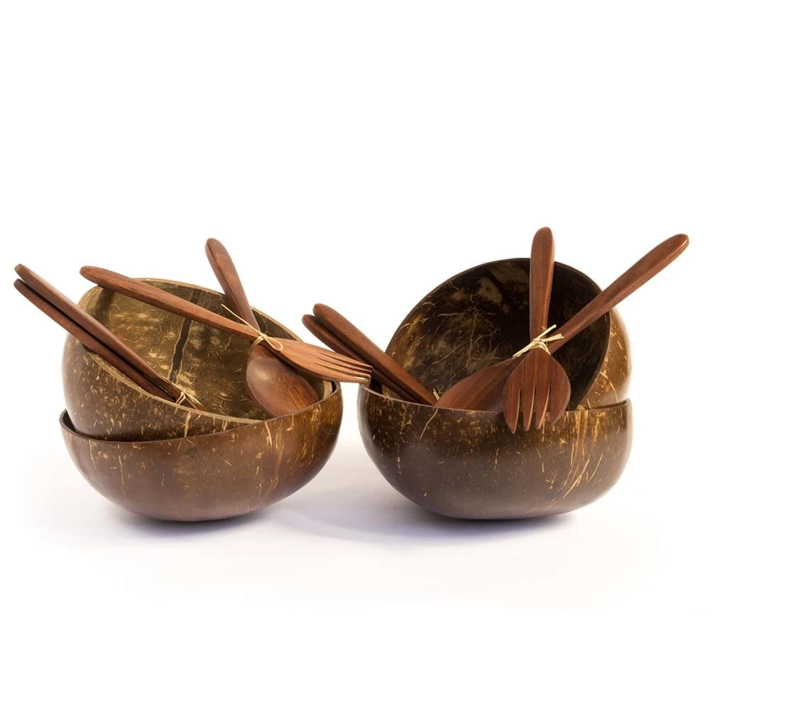  Экологически чистая Кокосовая чаша с художественным рисунком из кокосовой скорлупы деревянная сделано во Вьетнаме