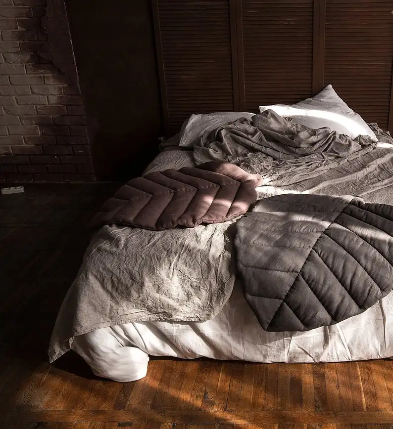 
Leaf Kids Linen padded play mat rug baby floor nursery baby rug all color leaf mat 