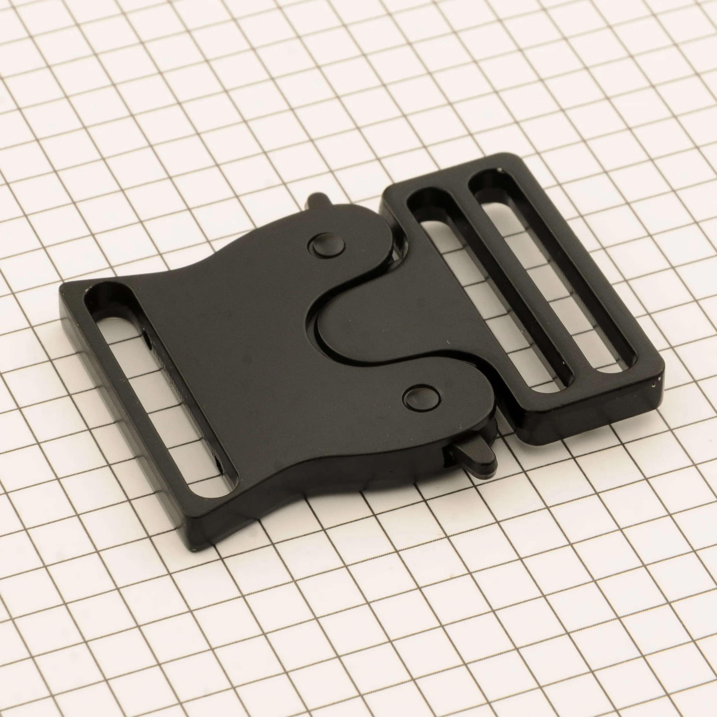 Black Metal Zinc Alloy Adjustable Double Sided Quick Release Two Sectional Snap Fastener Clasp Buckle For Bagpack