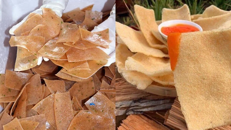 FRIED SHRIMP CHIPS FROM VIETNAM/ BEST FOOD IN VIETNAM 2021 SHRIMP CHIPS