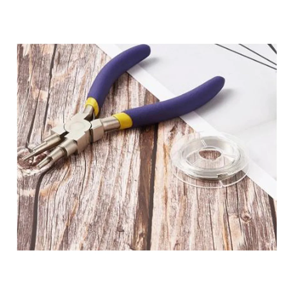 Professional Carbon Steel Round Nose Pliers with Copper Jewelry Wire DIY Jewelry Making Tools