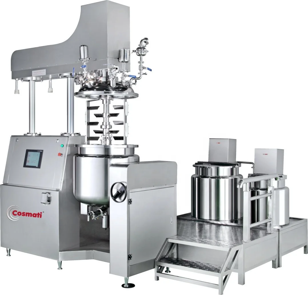 Speed stirrer vacuum face cream emulsifying mixer cosmetic hydraulic vacuum emulsifying mixer