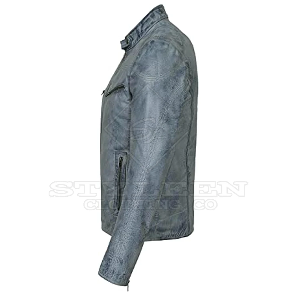 Fashion garments latest design casual leather motorcycle jackets for men