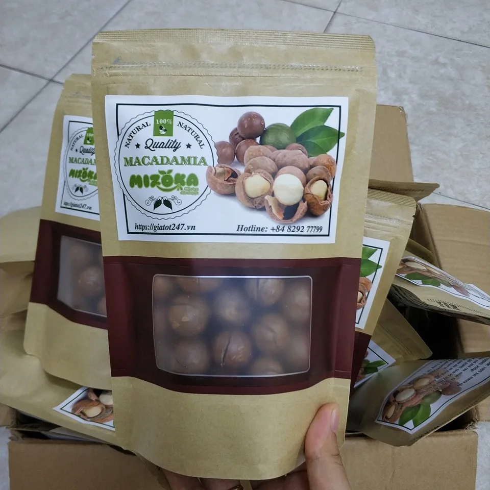Roasted Macadamia Nuts from Vietnam a Grade Raw 10kgs/bag Packaging Dried Price of Macadamia Natural Color Natural Sweet 13% Max