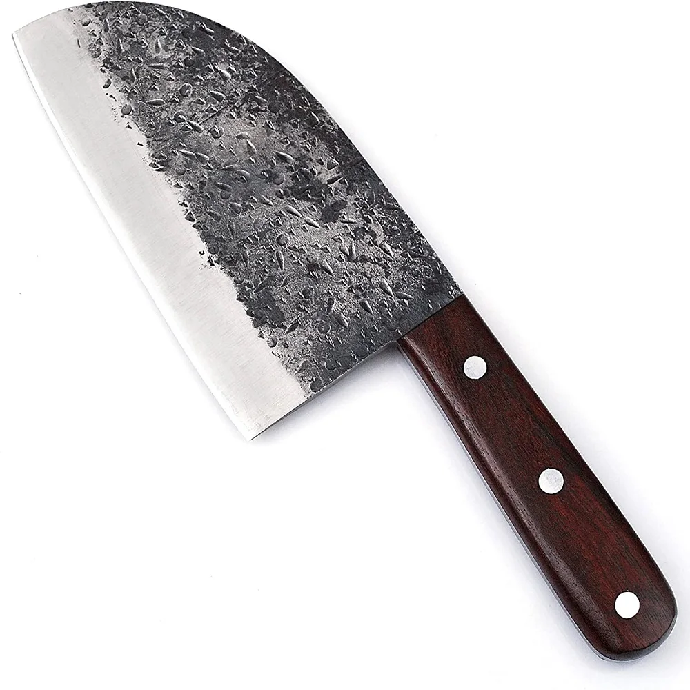 Нож-Кливер ручной работы из углеродистой стали на заказ