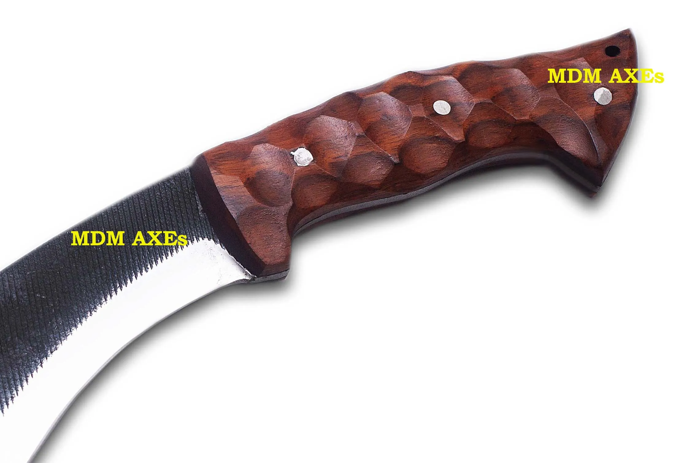 Custom Made Forged Steel High Carbon Steel Knife With Rose Wood & Leather Sheet, Knife Camping Hiking Survival Knife