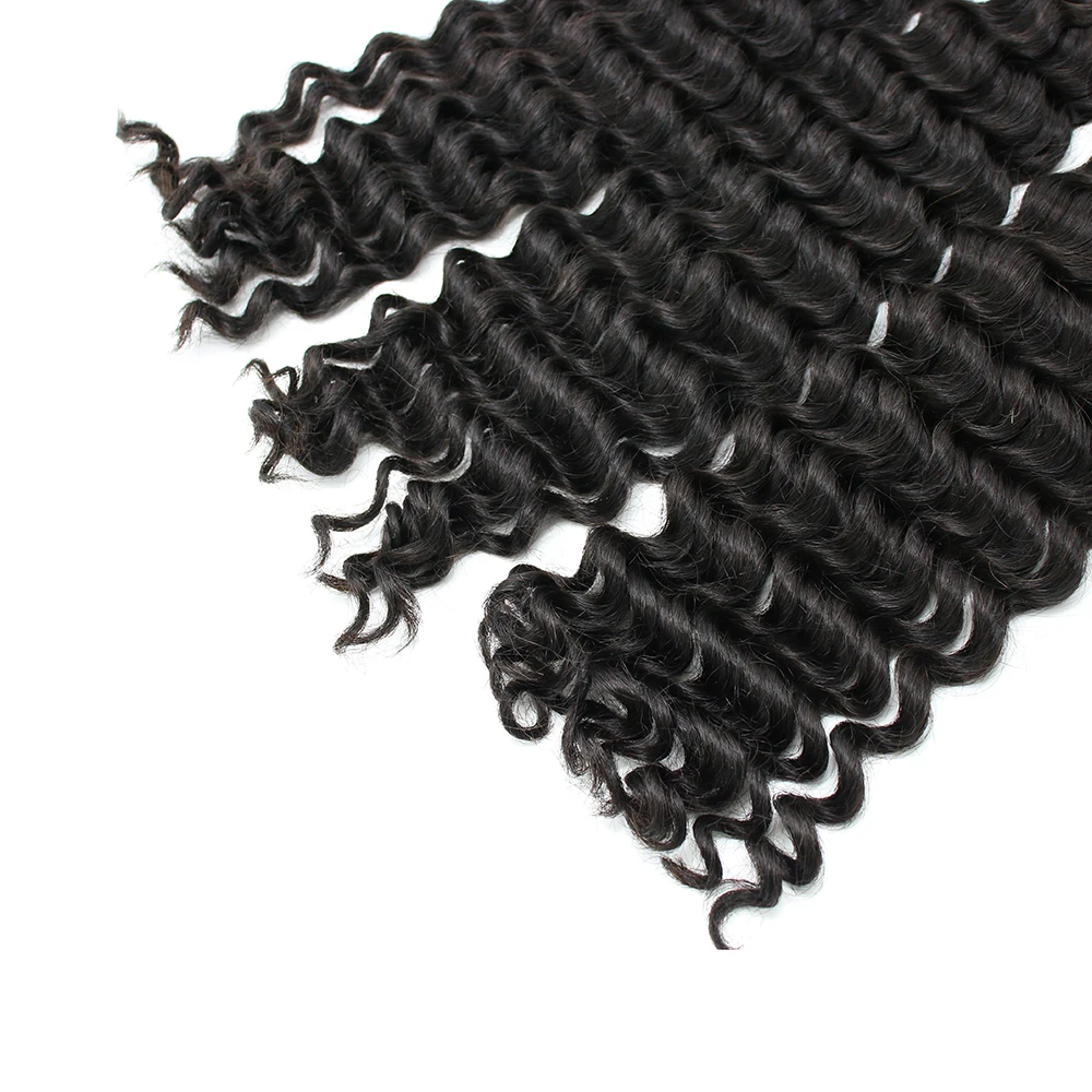 cuticle aligned hair Deep wavy hair bundles Double weft double drawn sew in Human Hair Extension