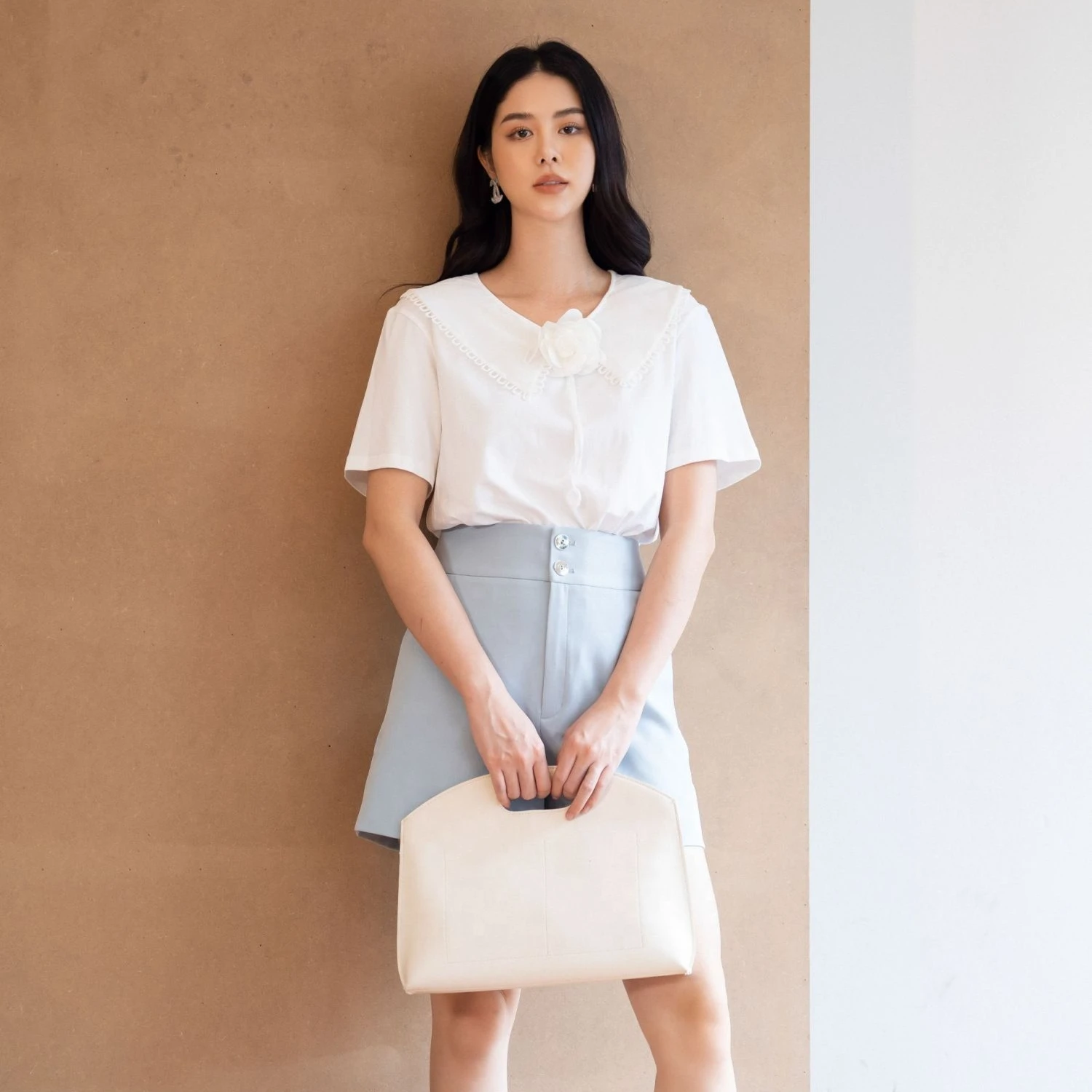 Office Ladies Style Shirts For Women Clothes Women Peter Pan Collar White Shirt Fall 2021 Women Clothes Hot Trend 2022 Seller