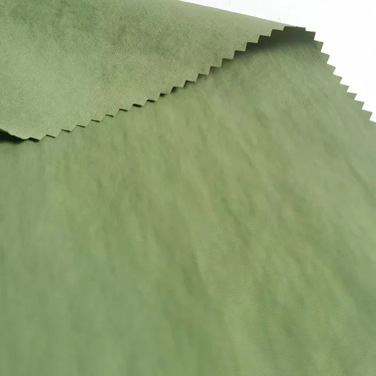 China supplier jacket shell fabric 300T Nylon Taslan crepe style AC coating
