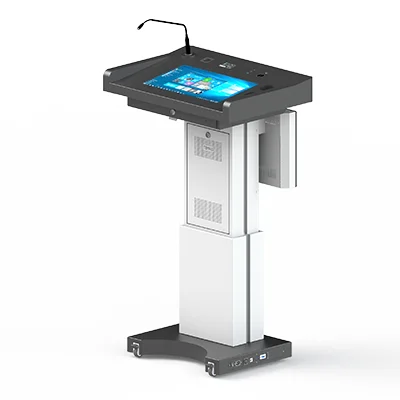 Digital Podium, Lectern for Conference Halls - Smart Podium DL22A-M - with Remotely Controlled Height Adjustment 1920*1080 Gray