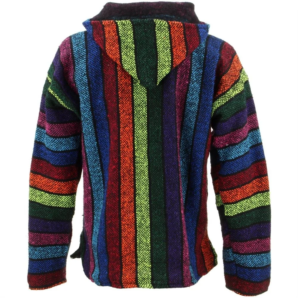 Custom Wholesale Poncho Rasta Sweatshirt Rug Mexican Wool Hoodie