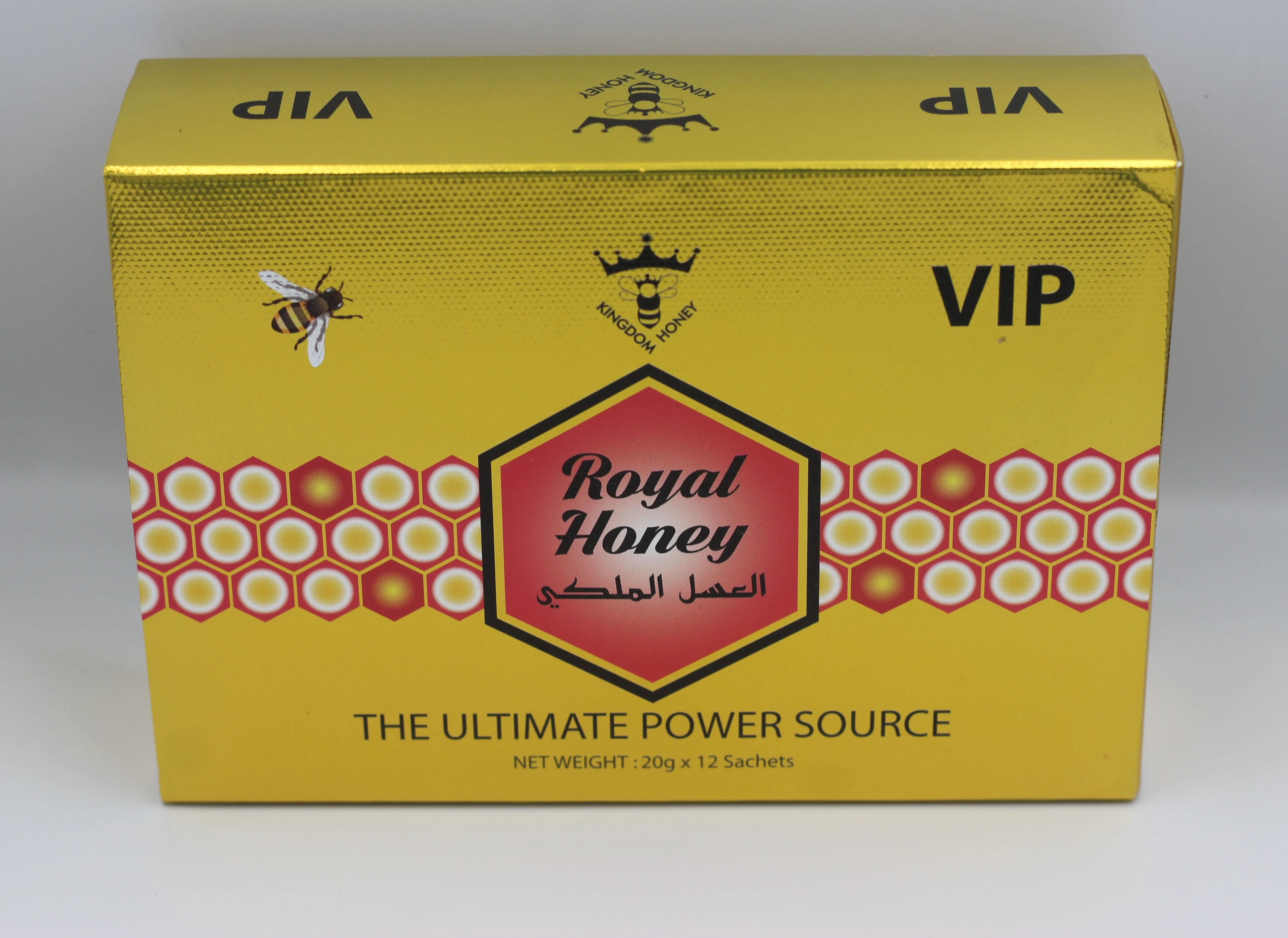 
Premium Quality Full Nutrition Rich In Vitamins VIP Royal Honey Sachet Mix With Water Easy to Drink 