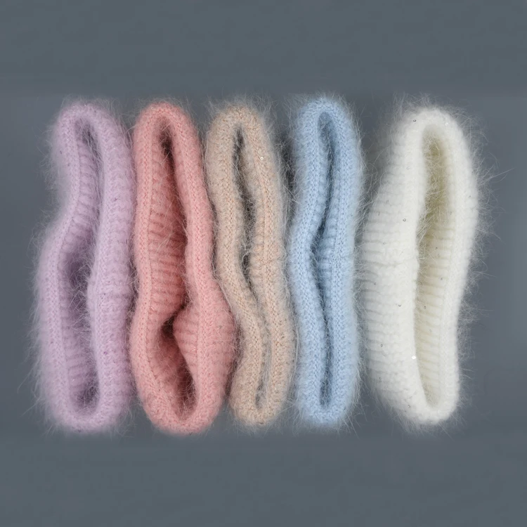 Осенне-зимняя однотонная универсальная уличная женская зимняя кашемировая шапочка из ангоры на заказ