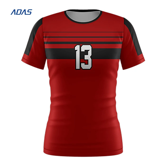 Wholesale Custom Made Women Short Sleeve Sublimation  High Quality Volleyball Uniform Jersey Quick Dry Breathable Custom Design