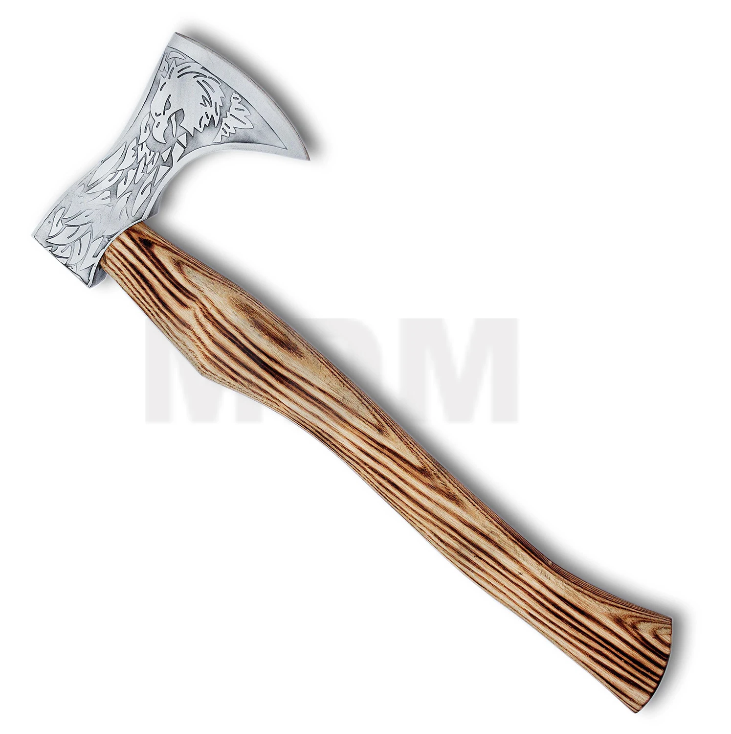 Custom Handmade Stainless Steel Viking Axe Bearded Hatchet With Wood Handle Leather Sheath for Survival Outdoor Whole Sale Axes