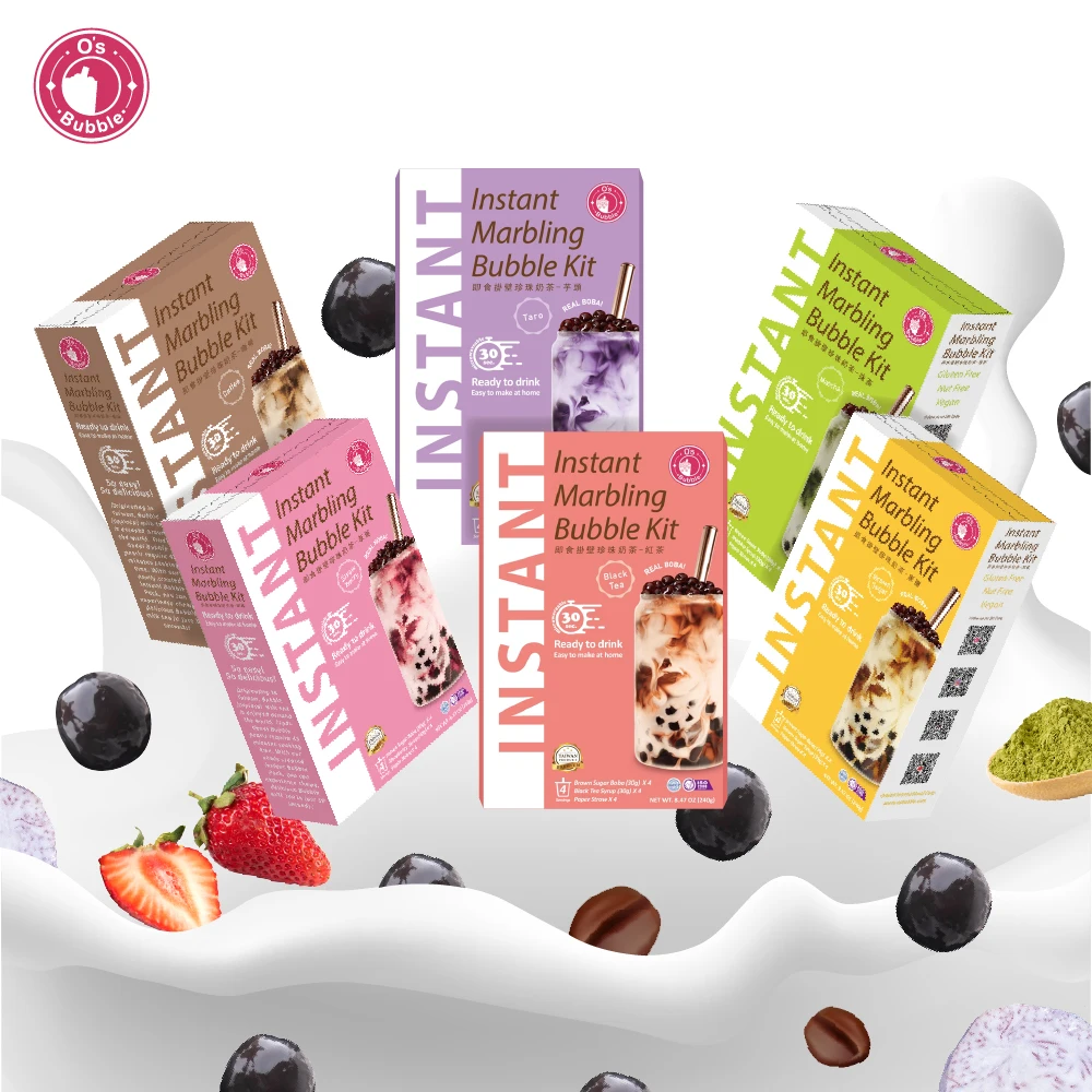 Wholesale Marbling Instant Boba Pearls Tapioca Ball DIY Home Kit