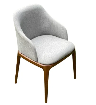 Modern Nordic Style Grace Ask Wood Chair Dining Natural Color Or Painted Adjustable Storage & Closet Dining Chair With Cushion