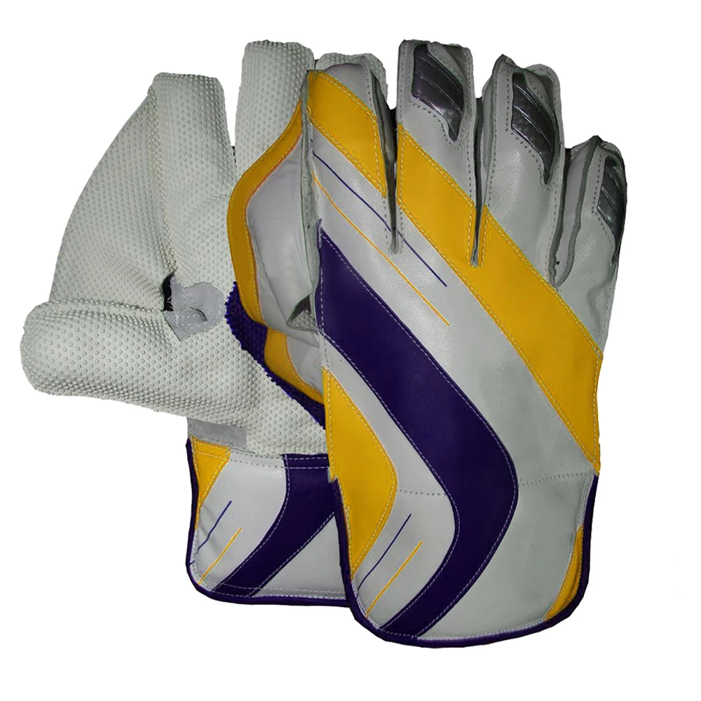 Cricket Wicket Keeping Gloves Pure Leather High Quality Material Adult Small