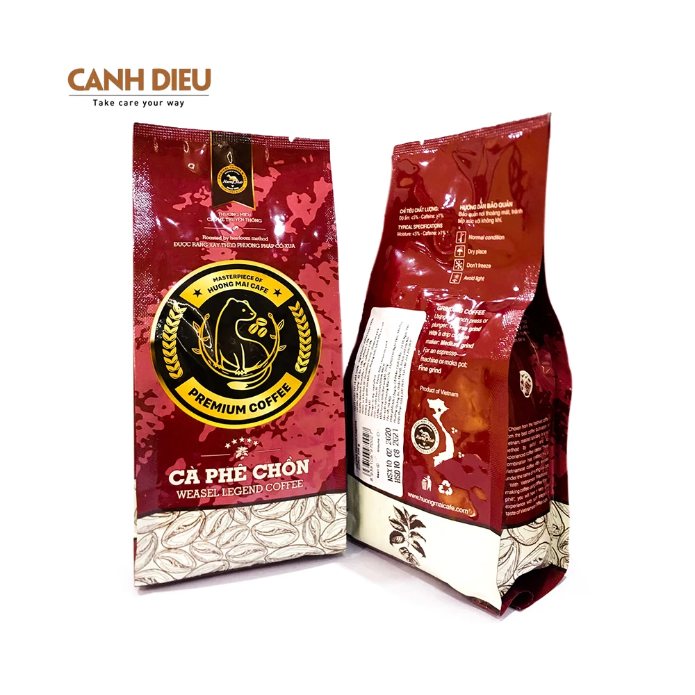 
Высококачественный молотый/бобы вьетнамский Weasel Легенда кофе Вес нетто: 250 г Средний жареный Арабика нейтральный Нормальный мешок HACCP GMP ISO 