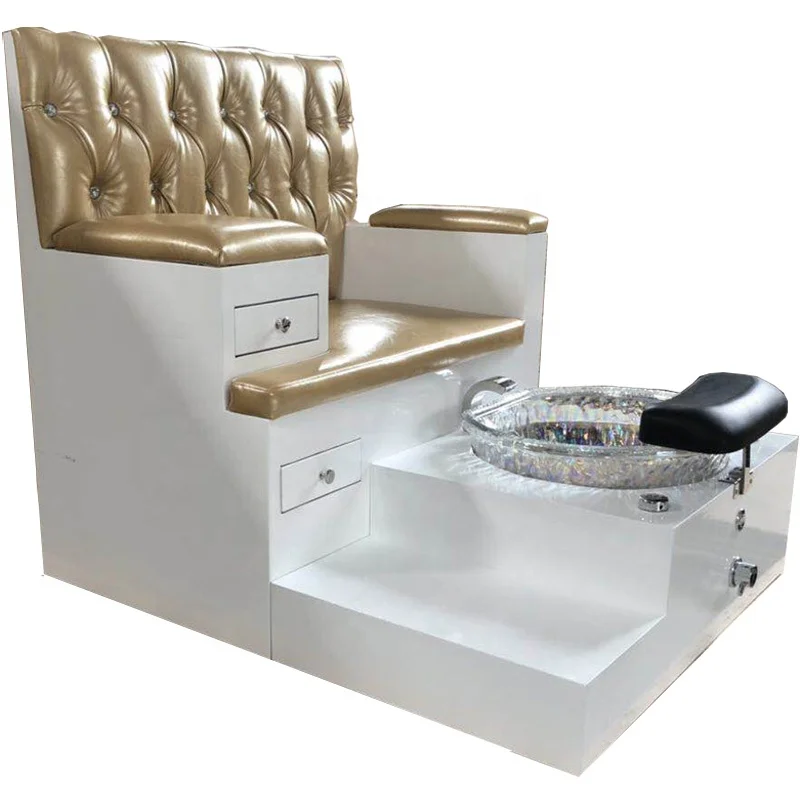 Great Factory Direct Sale Beauty Salon Black Foot Spa Pedicure Massage Pedicure Bench Station GPB-01