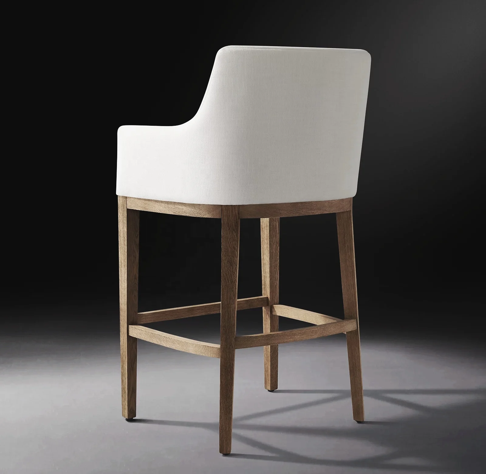 Slap-up Elegant contemporary wood counter stool armrest bar stool for Rustic Club bar stools