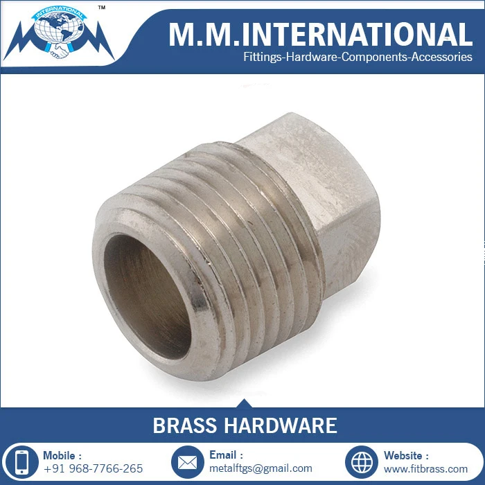 Brass Hex Type Threaded Pipe Fitting Plug For Plumbing Fittings For Water Stopping