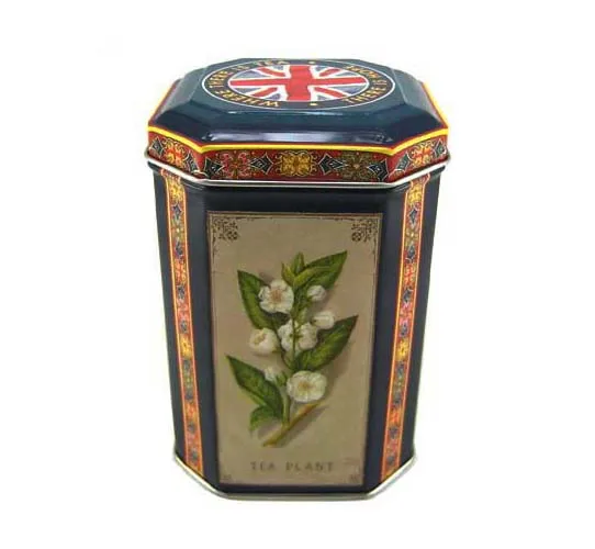 
Octangle music Aluminium metal tin can box food grade custom design for toys stationery Confection Chocolate Candy 