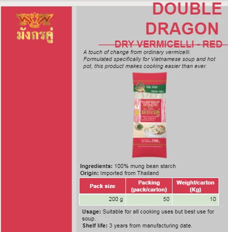 Phoenix Brand Bean Vermicelli 200 gram (Shelf life: 3 years)