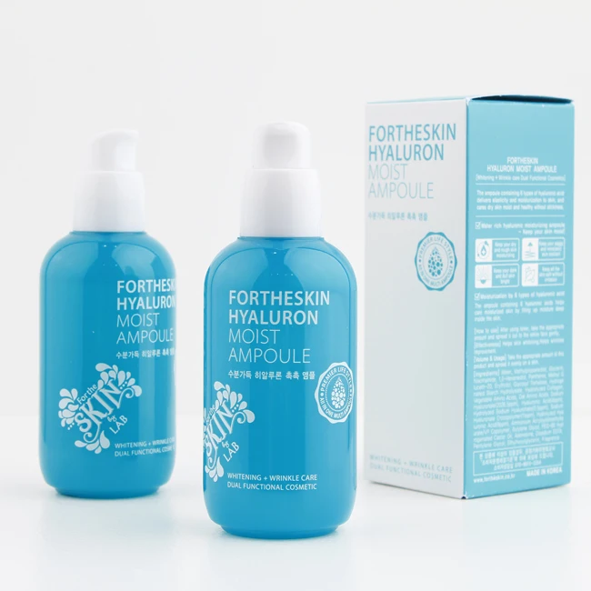 HYALURONIC ACID AMPOULE for Korean Skincare Cosmetics OEM ODM  Customizing Ingredients bottle and packaging box