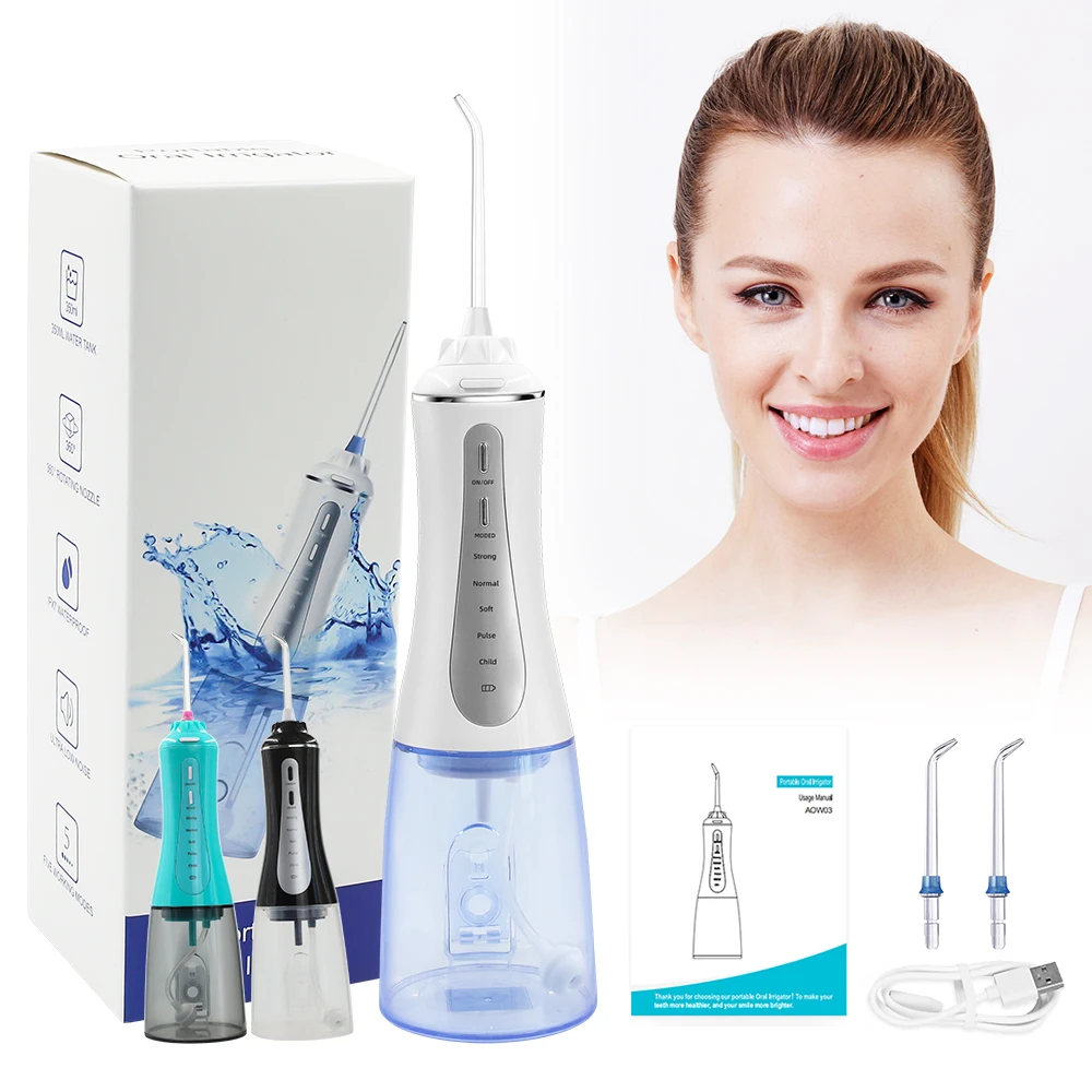 Small Cordless Water Pick Teeth Cleaner Dental Mouth Wash USB Rechargeable Water Flosser Oral Care Irrigator