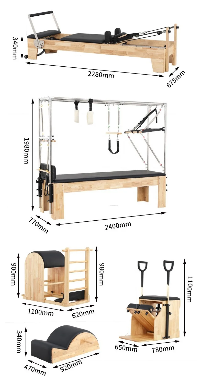 Высококачественное износостойкое фитнес-оборудование для пилатеса новый стиль стабильное кресло для реформера пилатеса