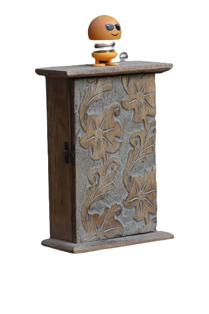 CUSTOM DESIGN DECORATIVE WOODEN HANGING KEY BOX BURN GREY WASH ~ WOODEN PLATE ~ HOME & KITCHEN DECOR ITEM